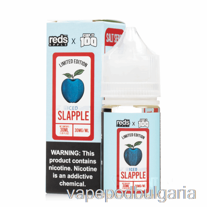 Vape Bulgaria Iced Slapple - 7 Daze X Keep It 100 соли - 30 Ml 50 Mg